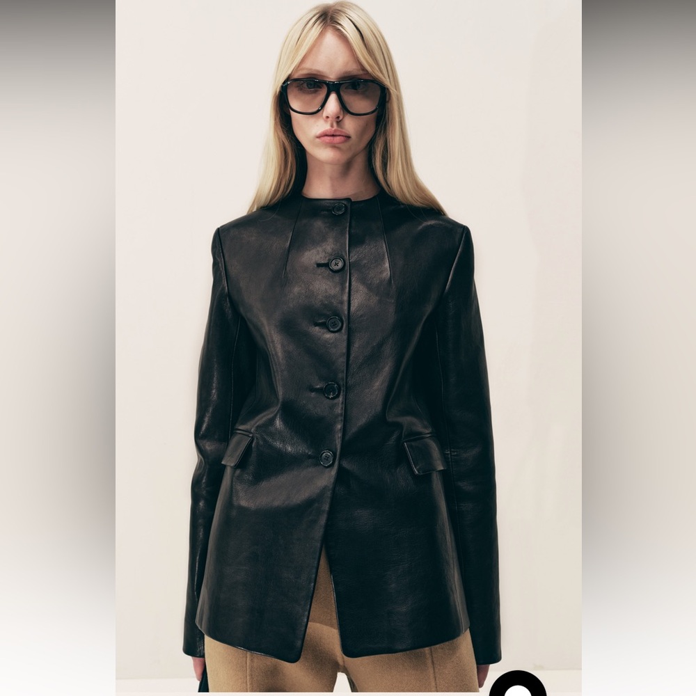 Khaite Jameson Leather Jacket, 4, Black - Picture 14 of 17
